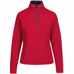Trespass Womens Skylar Outdoor Walking 1/2 Zip Pullover Fleece Jumper - L, Red