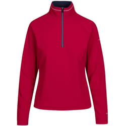Trespass Womens Skylar Outdoor Walking 1/2 Zip Pullover Fleece Jumper - L, Red