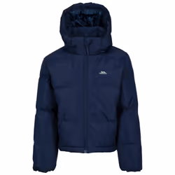 Trespass Girls Casual Cropped Jacket Hooded Missie - 7-8 Years, Navy