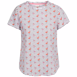 Trespass Women Casual Short Sleeve Print Top Cara - 10, White Flamingo Stripe