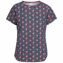 Trespass Women Casual Short Sleeve Print Top Cara - 10, Navy Flamingo Stripe