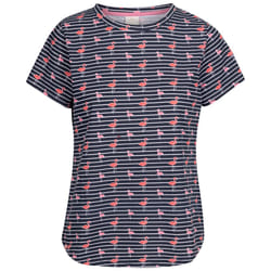 Trespass Women Casual Short Sleeve Print Top Cara - 10, Navy Flamingo Stripe