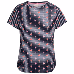 Trespass Women Casual Short Sleeve Print Top Cara - 8, Navy Flamingo Stripe