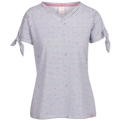 Trespass Women Short Sleeved V Neck Top Fernie - 12, Navy Stripe Print