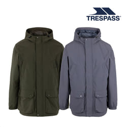 Trespass Mens Jacket Hooded with Pockets Cutsdean - M, Flint