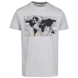 Trespass Mens Casual Chest Print T-Shirt Chera - M, Grey Marl