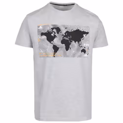Trespass Mens Casual Chest Print T-Shirt Chera - S, Grey Marl