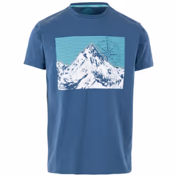 Trespass Mens Casual Chest Print T-Shirt Chulli - L, Indigo Tone Marl