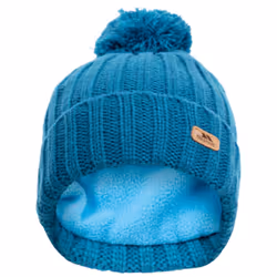 Trespass Unisex Bobble Hat Pom Pom Beanie Thorns - 8/10, Bondi Blue