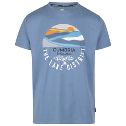 Trespass Men's Casual  Printed T-Shirt - Sastha - XL, Denim Blue Marl