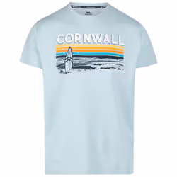 Trespass Men's Casual Printed T-Shirt - Akkul - XL, Seafoam