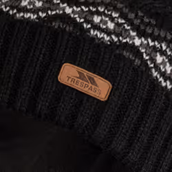 Trespass Mens Bobble Beanie Hat Andrews - EACH, Black/White