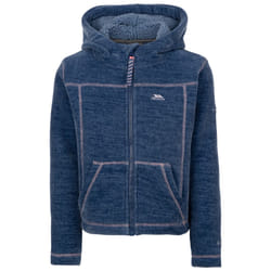 Trespass Girls Jumper Full Zip Hooded Cossie - 5-6 Years, Denim Blue