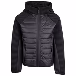 Trespass Unisex Hooded Quilt Hybrid Fleece Top - Roadie - 5-6 Years, Black