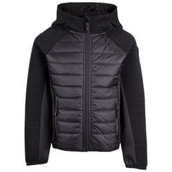 Trespass Unisex Hooded Quilt Hybrid Fleece Top - Roadie - 5-6 Years, Black