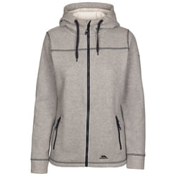 Trespass Womens Fleece Full Zip with Hood Runpal - 8, Grey Marl