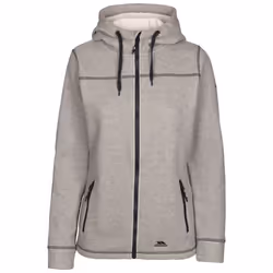 Trespass Womens Fleece Full Zip with Hood Runpal - 18, Grey Marl