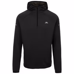 Trespass Mens Active Top Hooded 1/4 Zip Montgo - S, Black