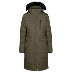 Trespass Womens Padded Jacket Long Length Sasha - 6, Dark Vine