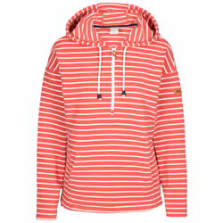 Trespass Womens Hoodie Long Sleeve 1/2 Zip Softly - 12, Red