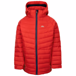 Trespass Kids Padded Jacket with Hood Eelow - 3-4 Years, Red