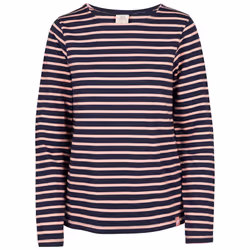 Trespass Womens Long Sleeve Striped Pullover Karen - 12, Pink Shell Stripe