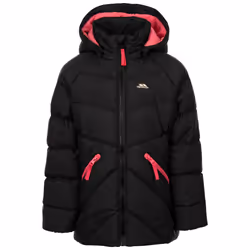 Trespass Kids Padded Jacket with Hood Annah - 7-8 Years, Black