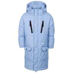 Trespass Kids Long Padded Jacket with Hood Orrin - 7-8 Years, Cornflower