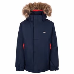 Trespass Kids Waterproof Padded Jacket Hood Wyald - 7-8 Years, Navy