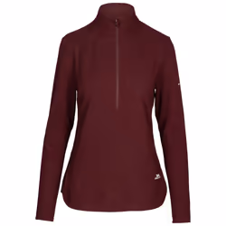 Trespass Womens Long Sleeve 1/2 Zip Top Kansas - 14, Mulberry Marl