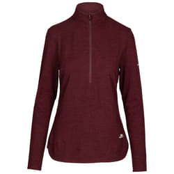 Trespass Womens Long Sleeve 1/2 Zip Top Kansas - 8, Mulberry Marl