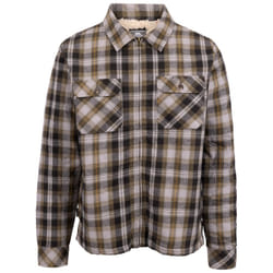 Trespass Mens Shirt ButtonUp Fleece Lined Danehill - S, Dark Vine Check