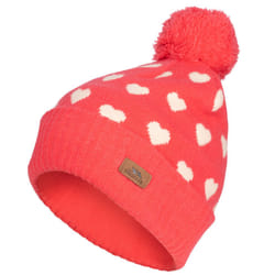 Trespass Girls Knitted Hat with Pom Pom Jude - 2/4 Years, Strawberry