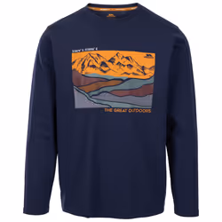 Trespass Mens Top Quick Dry Long Sleeve Flinder - L, Navy