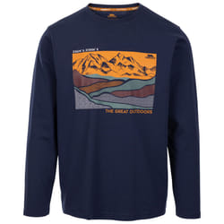 Trespass Mens Top Quick Dry Long Sleeve Flinder - L, Navy