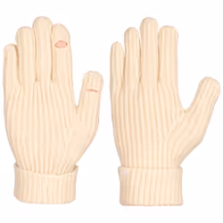 Trespass Womens Glove Touch Screen Wool Blend Dom - L/XL, Cream