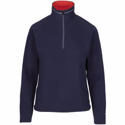 Trespass Womens Skylar Outdoor Walking 1/2 Zip Pullover Fleece Jumper - M, Navy/Red