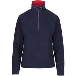 Trespass Womens Skylar Outdoor Walking 1/2 Zip Pullover Fleece Jumper - S, Navy/Red
