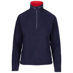 Trespass Womens Fleece Jacket With 1/2 Zip Skylar - 8, Navy / Red