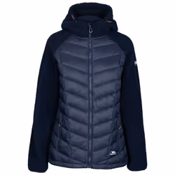 Trespass Womens Padded Sherpa Jacket Hooded Wando - 6, Navy