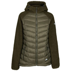 Trespass Womens Padded Sherpa Jacket Hooded Wando - 8, Dark Vine