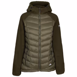 Trespass Womens Padded Sherpa Jacket Hooded Wando - 18, Dark Vine