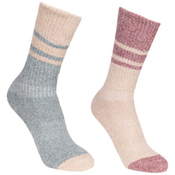 Trespass Womens Anti Blister Walking Socks 2 Pack - 6/9, Spruce Green / Oatmeal
