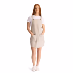 Trespass Womens Pinafore Dress Cotton - Twirl - 10, Oatmilk