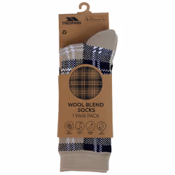 Trespass Unisex Mid-Length Sock Cushioned Fergus - 7/11, Soft Stone