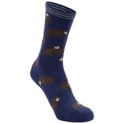 Trespass Girls Casual Mid Length Socks Wildlife - 12-3 Months, Navy