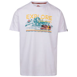 Trespass Mens Casual Printed T-Shirt Thelon - M, White