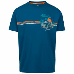 Trespass Mens Short Sleeve Casual T-Shirt Zama - 3XL, Bondi Blue