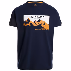 Trespass Mens Casual T-Shirt Printed Tee Nottaway - L, Navy