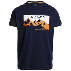 Trespass Mens Casual T-Shirt Printed Tee Nottaway - L, Navy